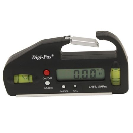 DIGI-PAS Digi-Pas DWL80PRO Mini Pocket Size Digital Level Electronic Angle Gauge with 0.05 Degree Accuracy DWL80PRO
